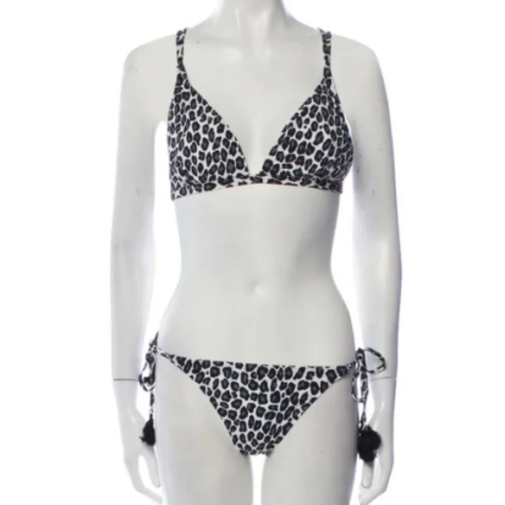 Michael Kors Collection 2-Piece Animal-Print Bikini Set, size 10